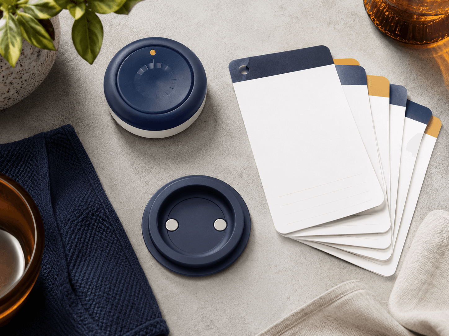 Smart Reminder Maintenance Kit — Reminder button device, Writable maintenance cards, Magnetic base